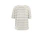 T-shirt oversize rayé blanc et beige, vue de dos.