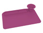 Un tapis à manger en silicone rose avec un porte-gobelet de Creatonovo.