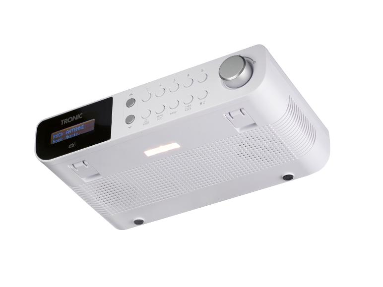 Radio TRONIC DAB+ avec écran affichant « ROCK ANTENNE Rock Music »