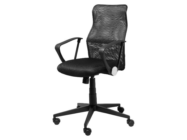 Chaise de bureau ergonomique en maille noire à roulettes