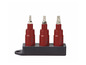 Trois tournevis Torx rouges dans un support
