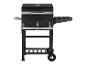 Barbecue Grillmeister sur chariot, noir avec grille.