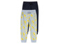 Deux pantalons de survêtement, l'un avec un motif de citrons