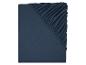 Drap-housse bleu marine uni.