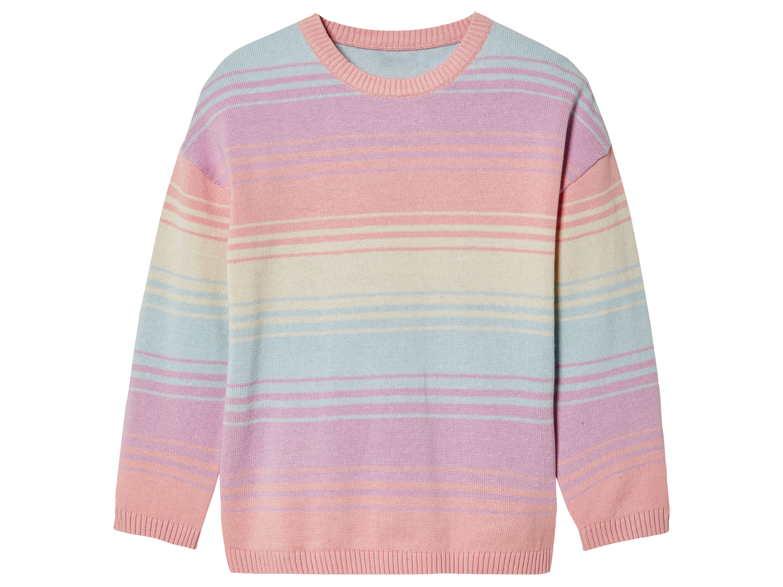 lupilu® Pull petite fille (corail/bleu/jaune, 2-4 ans)