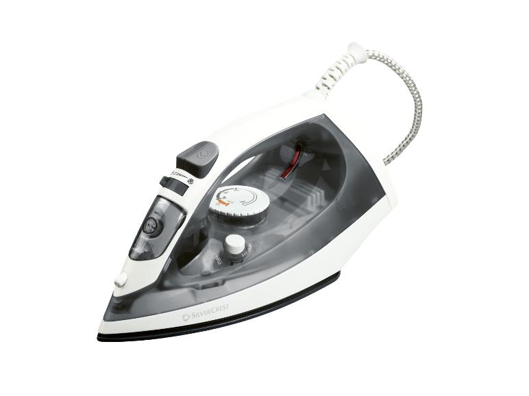 Fer à vapeur SilverCrest blanc et gris.