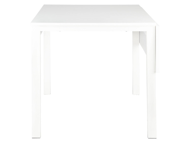 Aller en mode plein écran : LIVARNO home Table pliable, 74-104 x 74 x 75 cm, blanc mat - Image 5