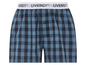 Boxers bleus à carreaux Livergy.