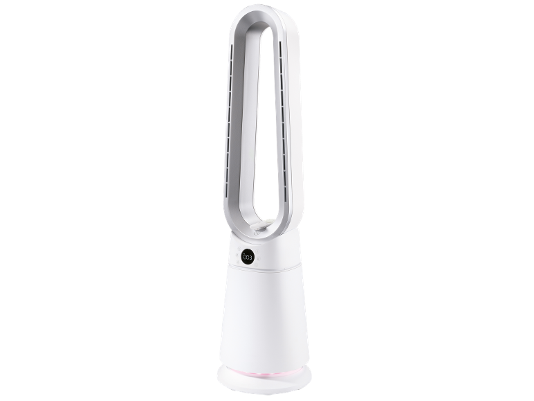 Ventilateur sans pales blanc avec écran numérique