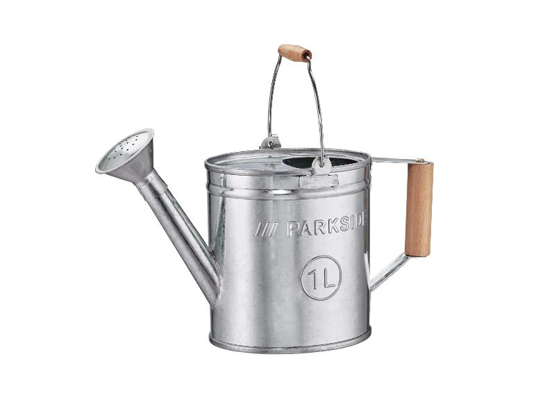 Arrosoir Parkside en métal, 1L, avec poignée en bois.