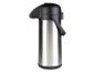 Carafe isotherme en acier inoxydable avec poignée.