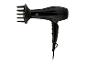 Sèche-cheveux noir avec diffuseur.