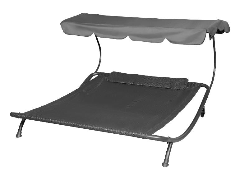 Bain de soleil double gris avec pare-soleil