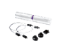 Kit d'accessoires pour machine sous vide avec tuyaux, adaptateurs et rouleau de film.