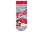 Chaussettes enfant avec Knuckles de Sonic the Hedgehog, grises avec bord-côte rouge.