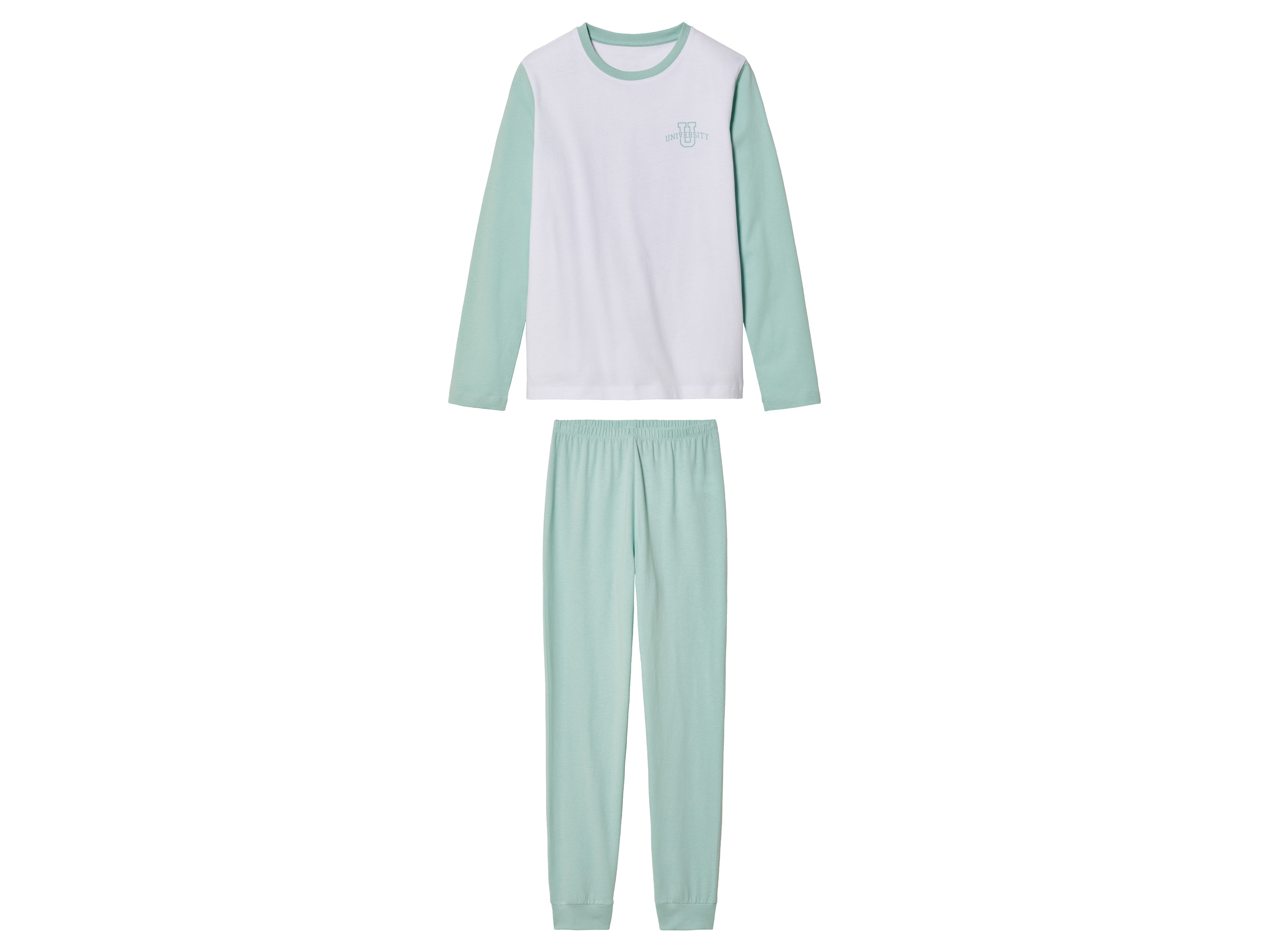 pepperts!® Ensemble pyjama garçon (blanc/vert, 10-12 ans)