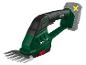 Un taille-haie Parkside X20V Team vert avec une lame.