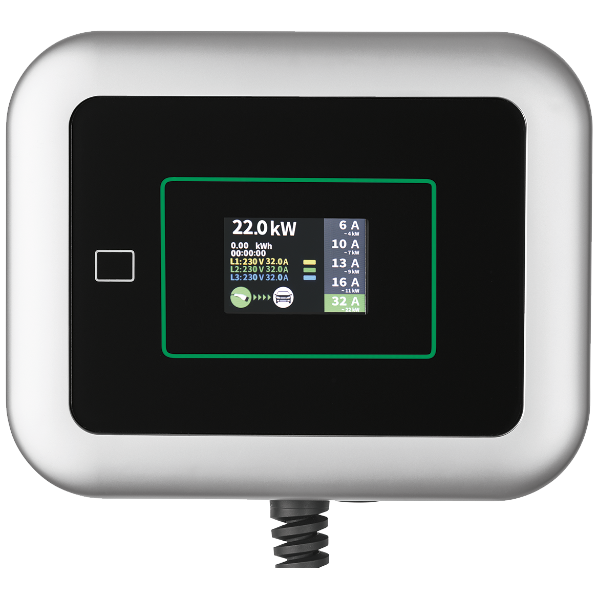 Wallbox 22 kW Display