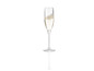 Une coupe de champagne avec des bulles.