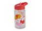 Gourde Minnie avec paille, motif cœurs rouges et roses.