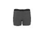 Caleçon boxeur gris foncé pour homme avec ceinture noire et rayures blanches, vue arrière.