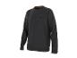 Un sweat-shirt noir à manches longues avec une poche sur la poitrine.