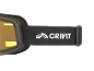 Masque de ski noir avec verres jaunes et sangle avec le logo « CRIVIT ».
