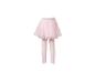Legging rose pour fille avec jupe en tulle