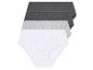 Trois culottes : blanc, gris et gris foncé.