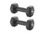 Deux haltères noires de 4 kg de Crivit