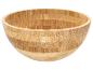 Saladier en bambou avec un motif de grain de bois naturel
