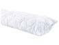 Oreiller ou protège-matelas blanc matelassé avec fermeture éclair.