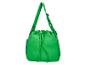 Sac à bandoulière vert avec cordon de serrage et sangle réglable