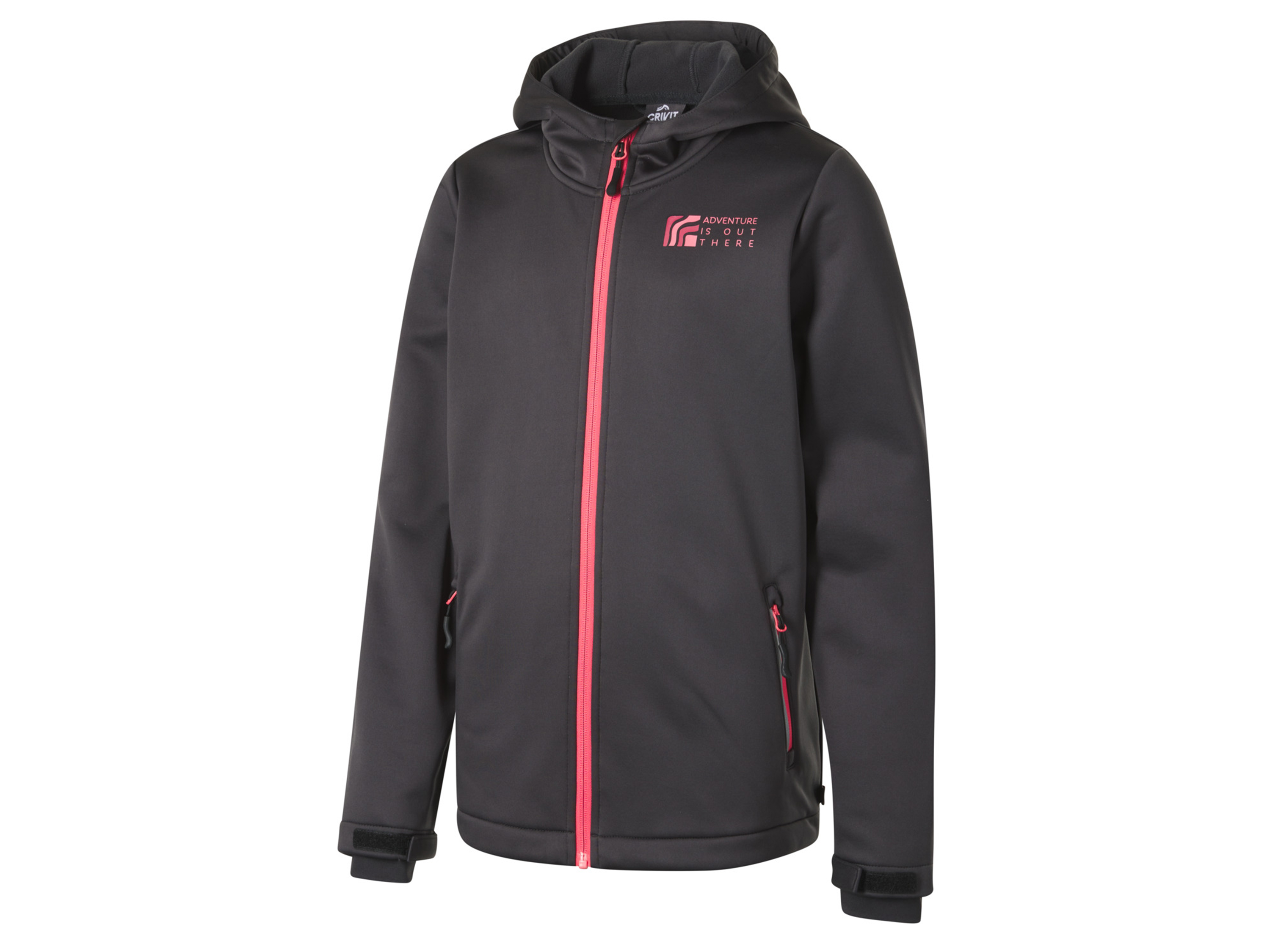 CRIVIT Veste softshell fille (134/140, gris foncé)