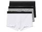 Trois paquets de boxers en blanc, gris et noir