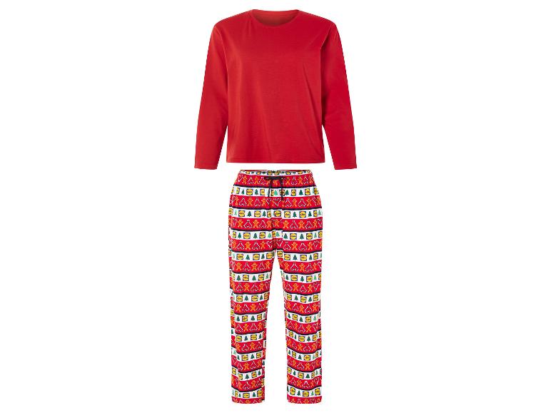 Pyjama rouge avec motif de Noël, imprimé bonhomme en pain d'épices.