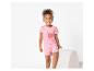 Pyjama rose fille, motif fraise, style enfantin.