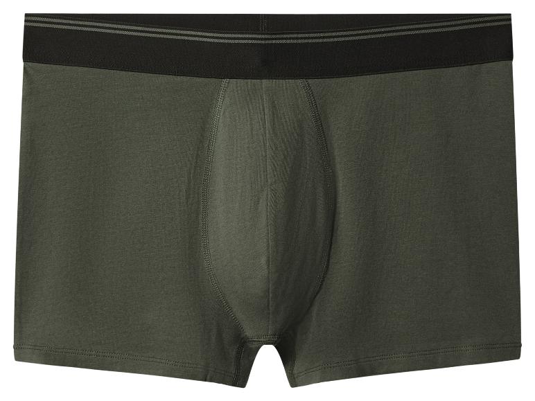 Caleçon boxer vert pour homme avec ceinture élastique noire