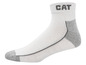 Chaussettes Caterpillar blanches avec des accents gris.