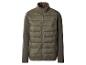 Veste matelassée vert olive pour homme avec manches tricotées et fermeture éclair