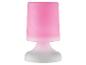 Lampe de table rose et blanche avec abat-jour conique