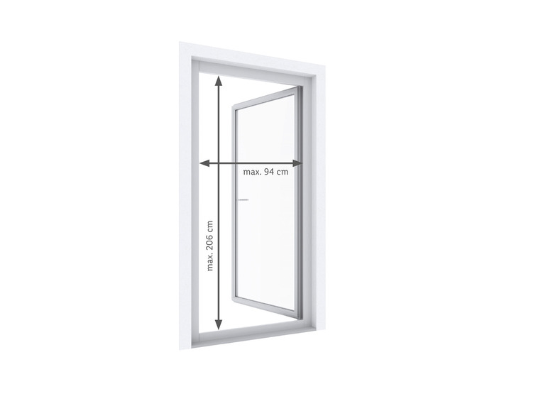 Aller en mode plein écran : LIVARNO home Moustiquaire de porte en aluminium, 100 x 210 cm - Image 6