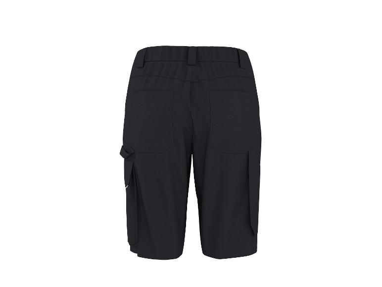 Short de travail noir avec poches cargo, vue arrière.