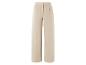 Pantalon large beige clair, coupe élégante.