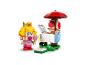 Figurines LEGO Super Mario Baby Peach et Toad à un stand de glaces.