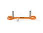 Set de volley-ball gonflable orange et gris avec ballon, pour piscine ou plage.
