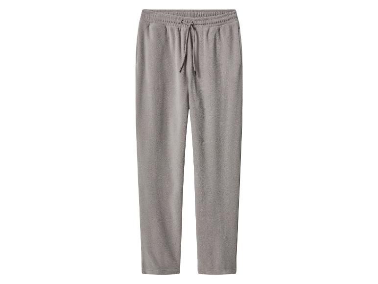 Pantalon de jogging gris en polaire avec cordon de serrage à la taille