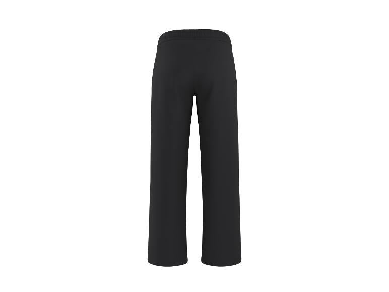 Pantalon de survêtement noir pour femme avec taille élastique, vue arrière.