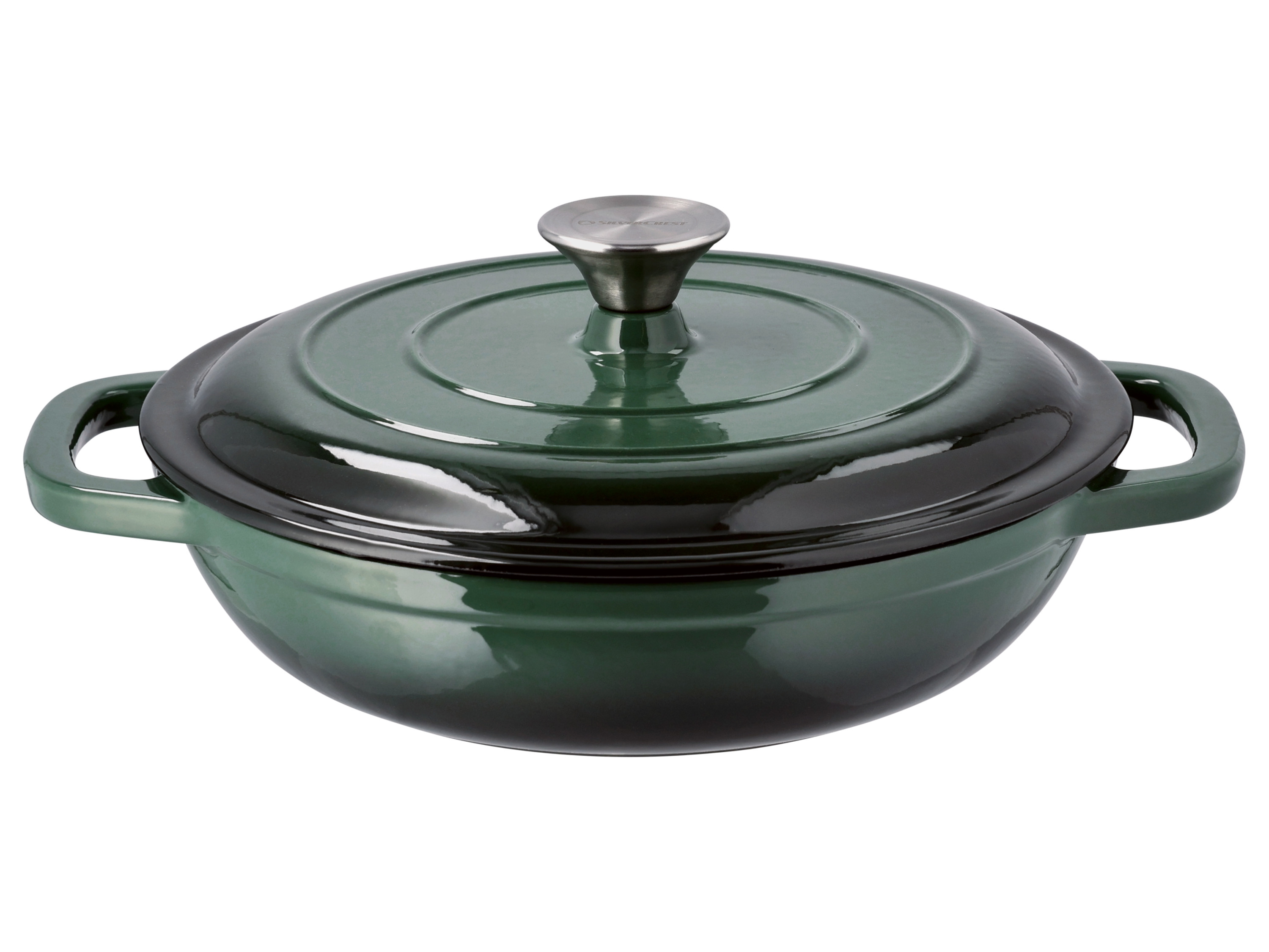 SILVERCREST®+Sauteuse+en+fonte+Premium,+26+cm+(vert)