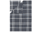 Parure de lit à carreaux gris avec taie d'oreiller et housse de couette